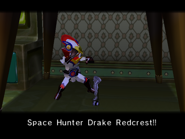 Chibi-Robo! Plug into Adventure! (GameCube) screenshot: One of the game's many eccentric characters - the famed Space Hunter Drake, whose love life you are going to arrange