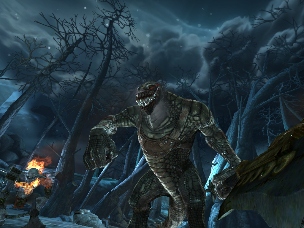 Joe Dever's Lone Wolf (iPad) screenshot: Episode 2 - Attack of the Gorgaz lizardman!