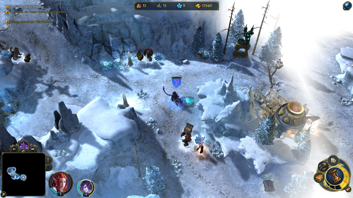 Might & Magic: Heroes VI - Shades of Darkness (Windows) screenshot: Snow map