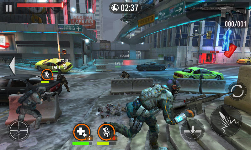 Frontline Commando 2 (Android) screenshot: Running between covers