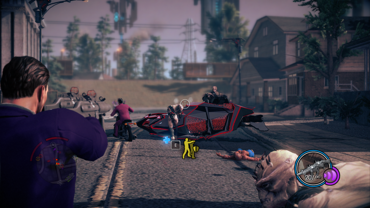 Saints Row IV (Windows) screenshot: Super powers or not, shooting is still important