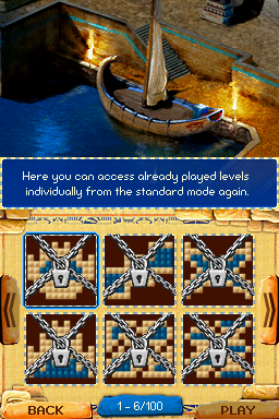 Jewel Master: Egypt (Nintendo DS) screenshot: Relax Mode