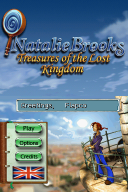 Natalie Brooks: The Treasures of the Lost Kingdom (Nintendo DS) screenshot: Title screen