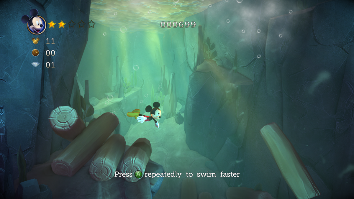 Castle of Illusion Starring Mickey Mouse (Windows) screenshot: Underwater