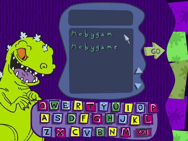 Rugrats Adventure Game (Windows) screenshot: Starting a new game. The game only allows eight characters for the player id but it does store multiple names