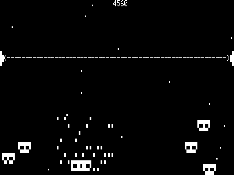 Mad Mines (TRS-80) screenshot: Player dies