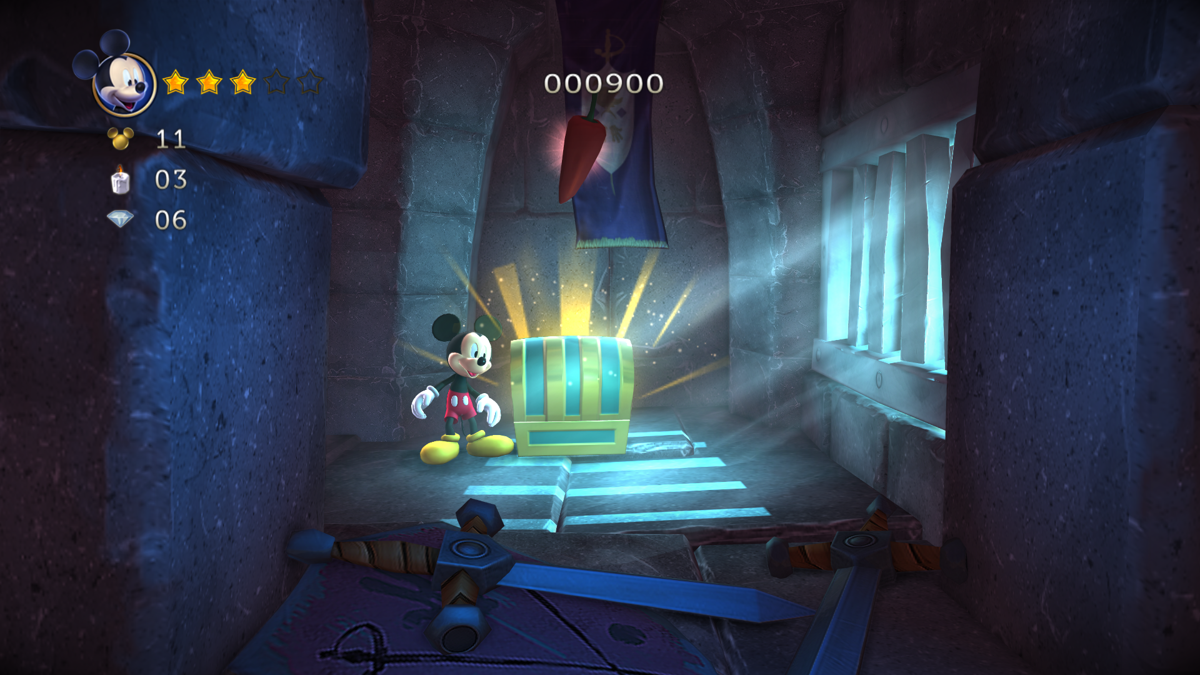 Castle of Illusion Starring Mickey Mouse (Windows) screenshot: Found one of Donald's red peppers