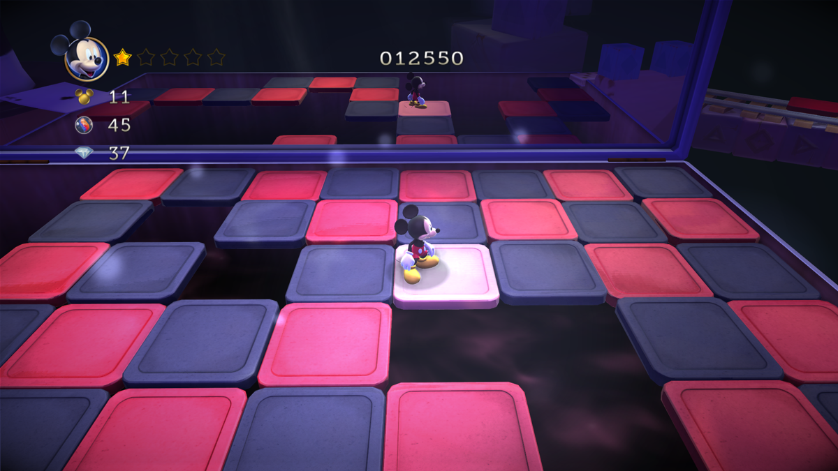 Castle of Illusion Starring Mickey Mouse (Windows) screenshot: The mirror is your friend in this scene