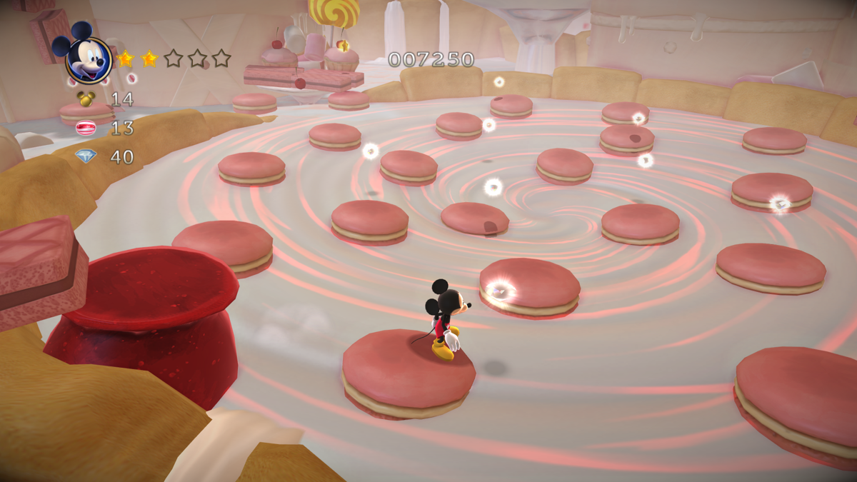Castle of Illusion Starring Mickey Mouse (Windows) screenshot: In the candy land
