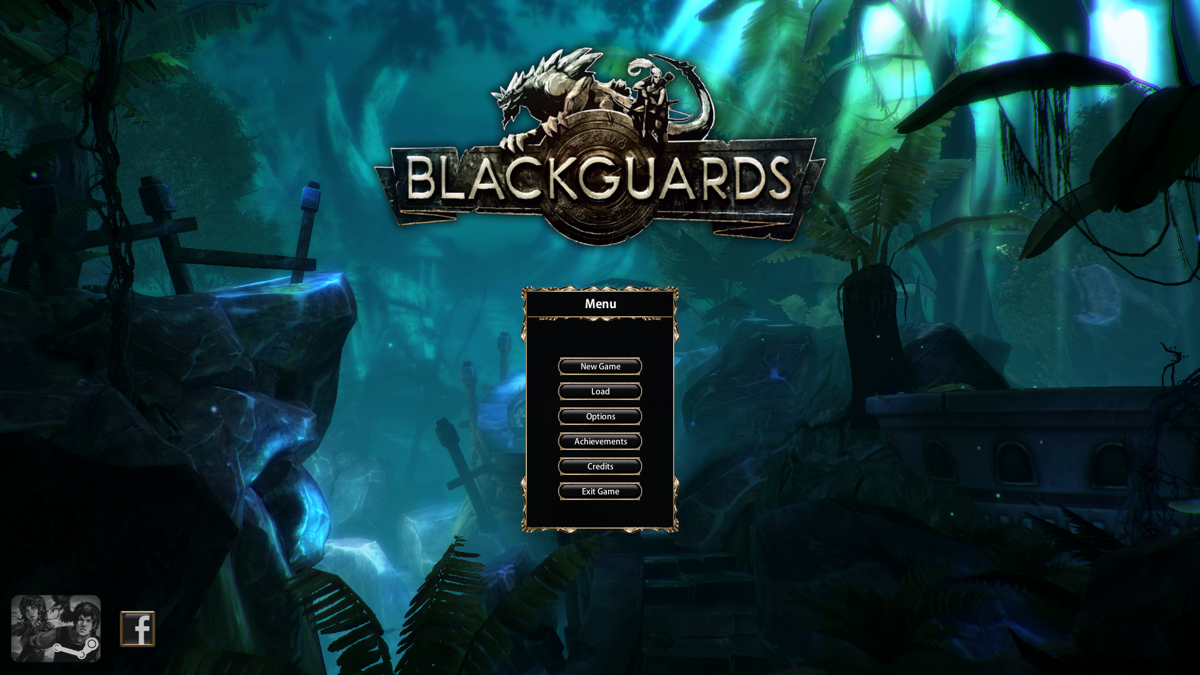 Blackguards (Windows) screenshot: Main menu (demo version)