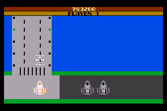 Flak: The Ultimate Flight Experience (Atari 8-bit) screenshot: Preparing to Launch