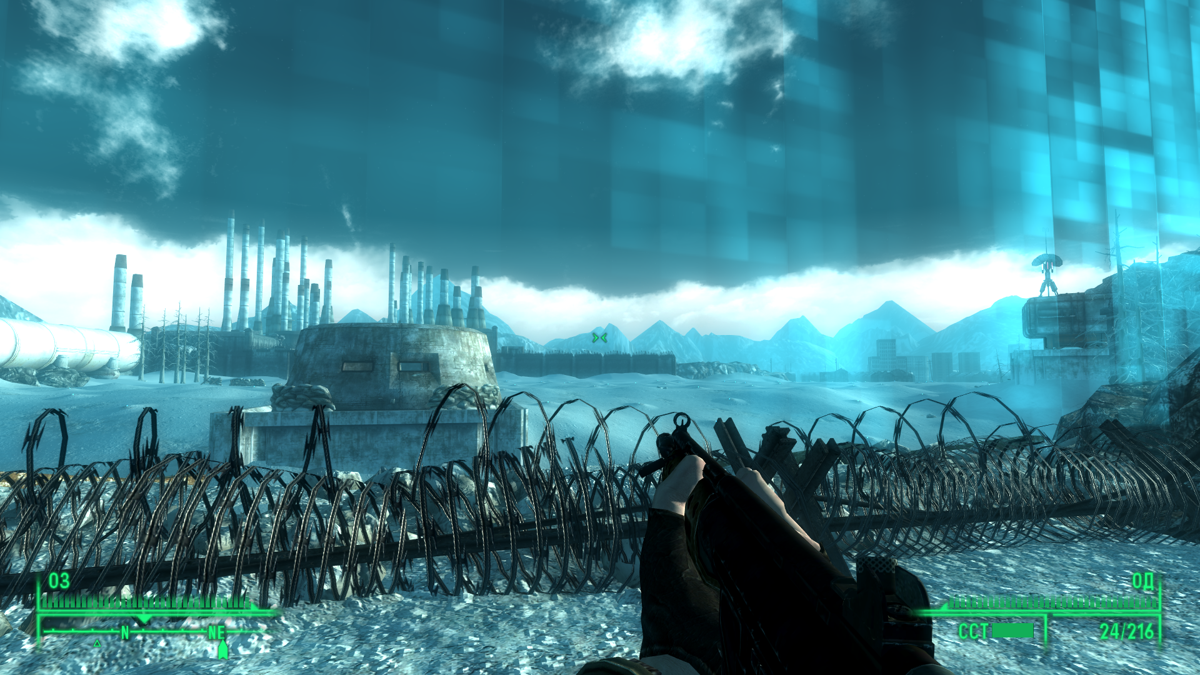 Fallout 3: Operation: Anchorage (Windows) screenshot: Your path is conveniently surrounded by impenetrable force fields...