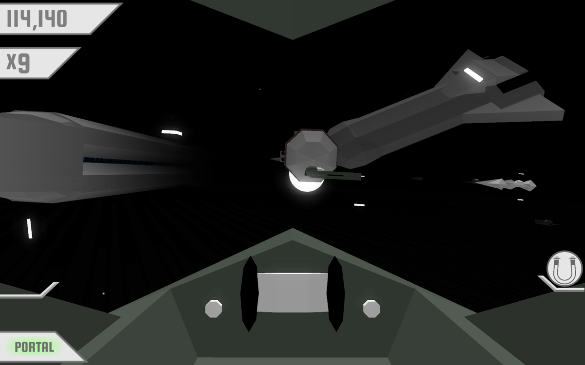 Race the Sun (Windows) screenshot: Flying through an alternate world.