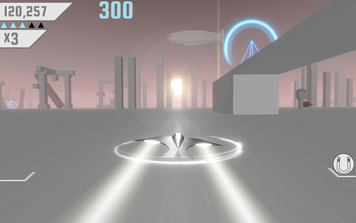 Race the Sun (Windows) screenshot: The battery catches nearby items.