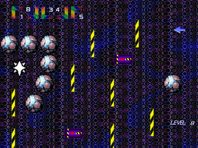 Prisms of Light 2 (Windows) screenshot: Note the narrow gap to the left. This level requires precision in placing the mirrors.