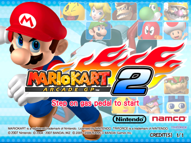 Mario Kart Arcade GP 2 (Arcade) screenshot: Title screen