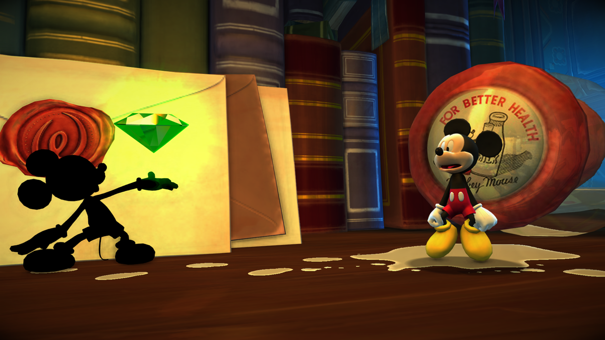 Castle of Illusion Starring Mickey Mouse (Windows) screenshot: Mickey's mischievious shadow
