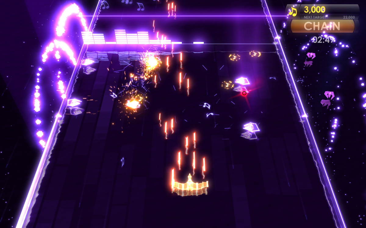 Symphony (Windows) screenshot: The red dot is an enemy projectile