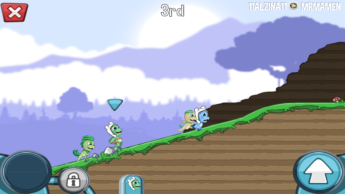 Screenshot of Dino Dash (iPhone, 2014) MobyGames