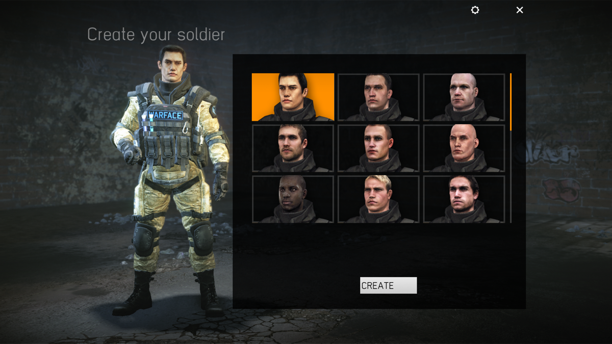 Warface (Windows) screenshot: Creating a player character