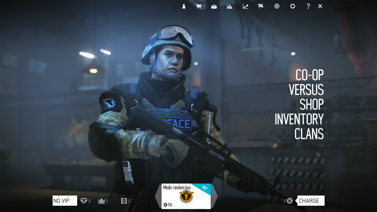 Warface (Windows) screenshot: Main menu