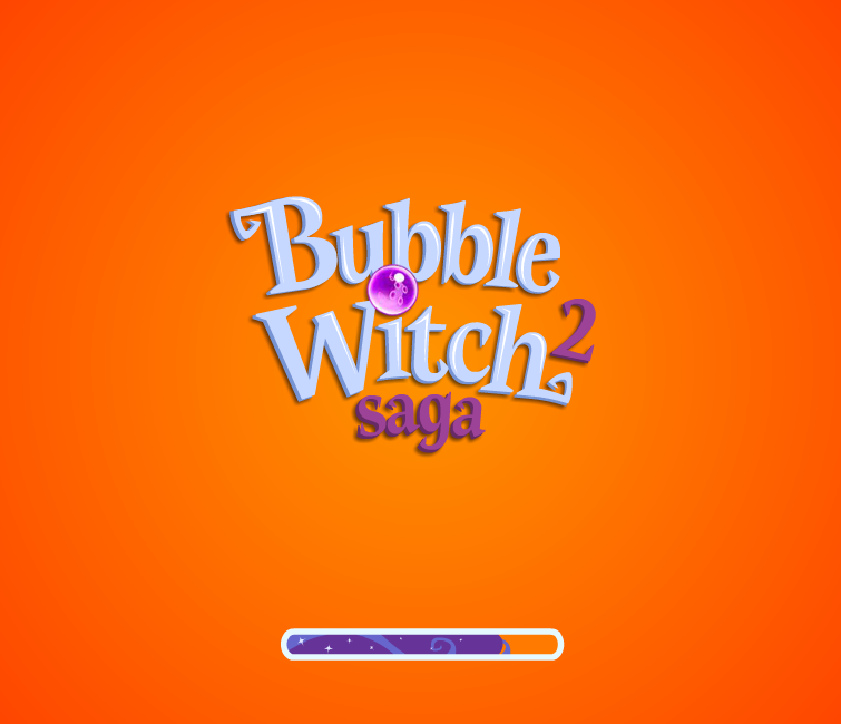 Bubble Witch 2 Saga (Browser) screenshot: Titled loading screen