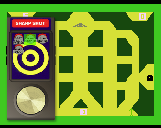 Intellivision Lives! (PlayStation 2) screenshot: The game Sharp Shot is played in four different ways. Another time when the Intellivision controller is used