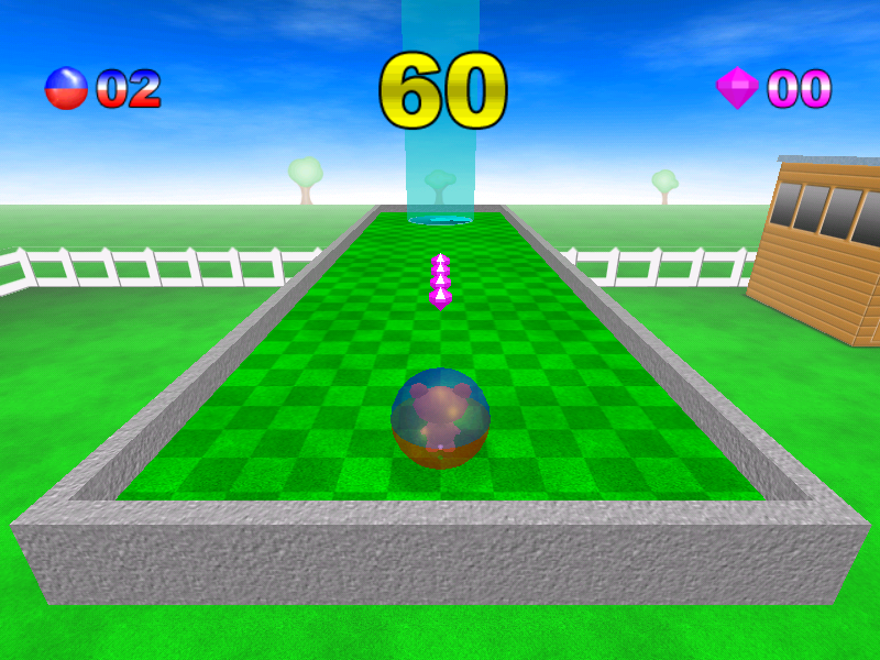 Super Gerball (Windows) screenshot: Easy difficulty: start of the game