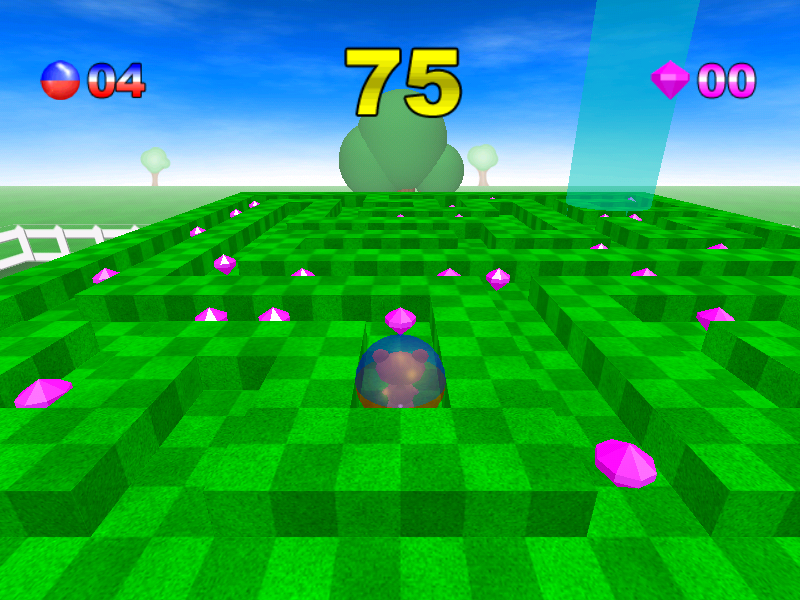 Super Gerball (Windows) screenshot: Easy difficulty: start of level 10
