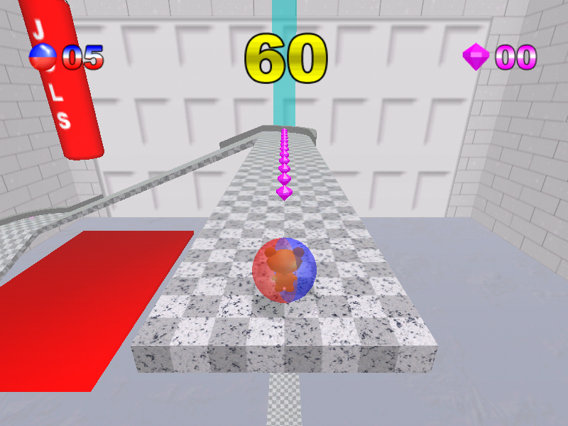 Super Gerball (Windows) screenshot: Easy difficulty: start of level 11