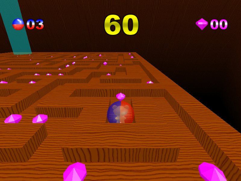 Super Gerball (Windows) screenshot: Hard difficulty: start of level 20