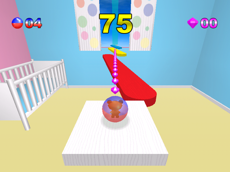 Super Gerball (Windows) screenshot: Medium difficulty: start of level 11