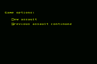 Conquering Everest (Atari 8-bit) screenshot: Main Menu