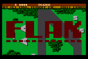 Flak: The Ultimate Flight Experience (Atari 8-bit) screenshot: Title Screen