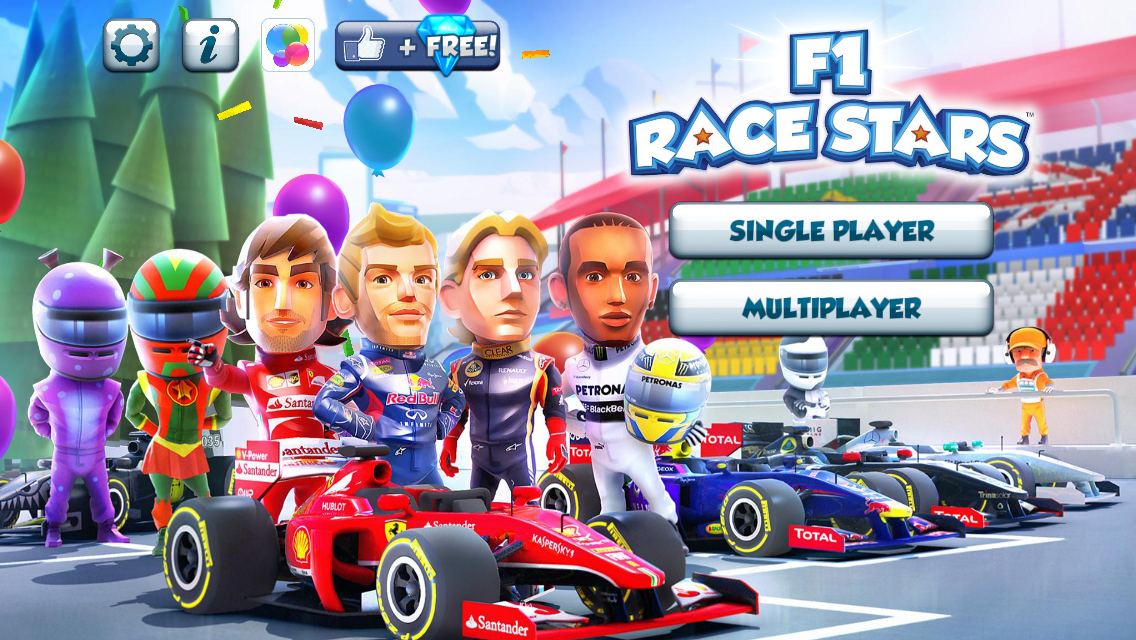 F1 Race Stars (iPhone) screenshot: Main menu