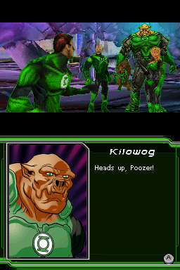 Green Lantern: Rise of the Manhunters (Nintendo DS) screenshot: The gang