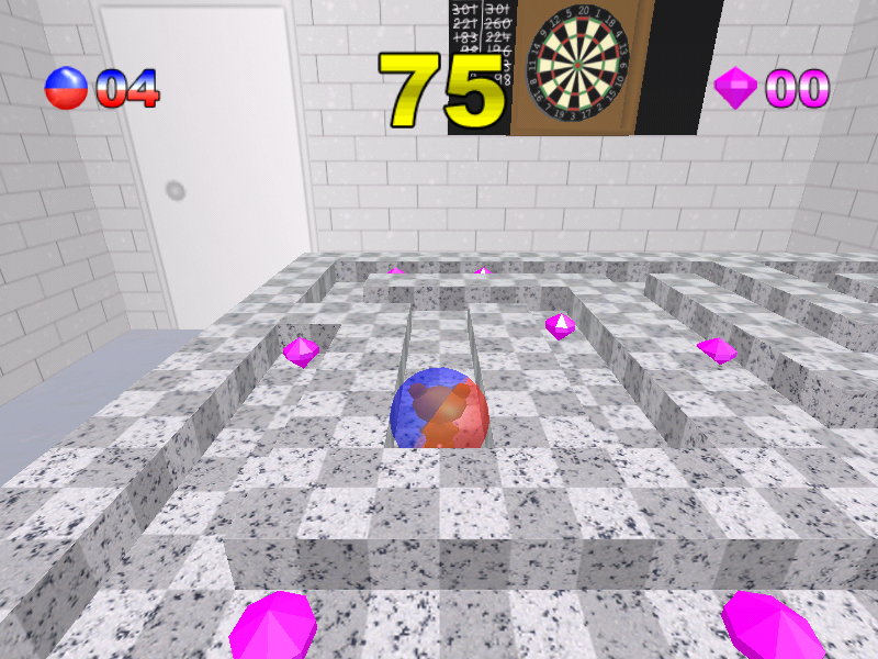 Super Gerball (Windows) screenshot: Easy difficulty: start of level 20