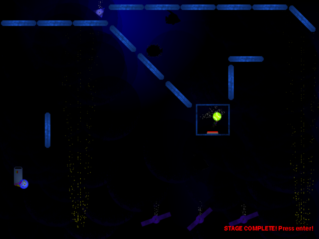 Liquisity (Windows) screenshot: A more complicated level, requiring us to go up and around