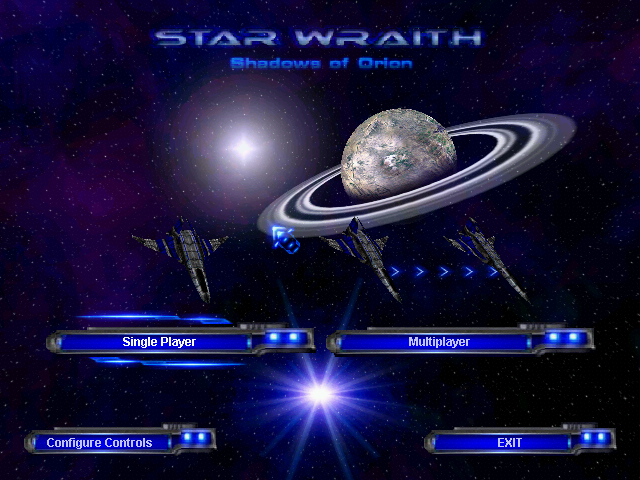 Star Wraith 3: Shadows of Orion (Windows) screenshot: Main menu (v2.028).