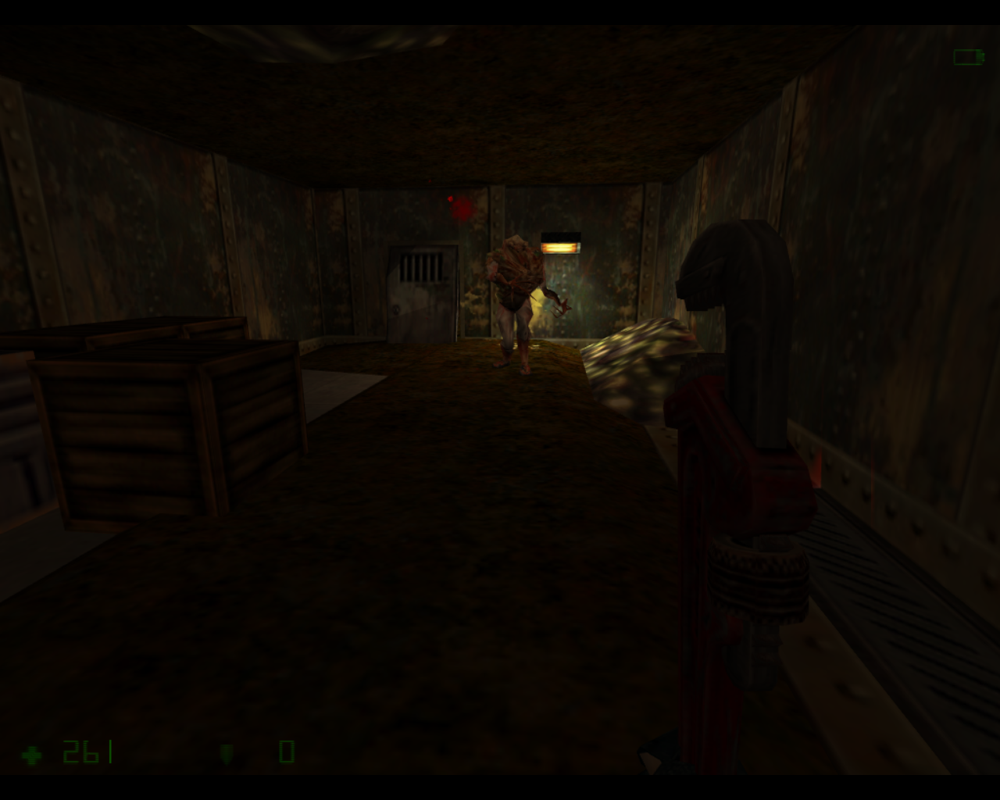 Half-Life: Opposing Force (Linux) screenshot: A new type of zombie in this game.
