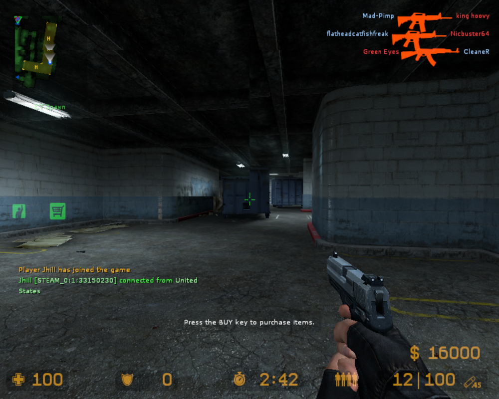Counter-Strike: Source (Linux) screenshot: Starting the game.
