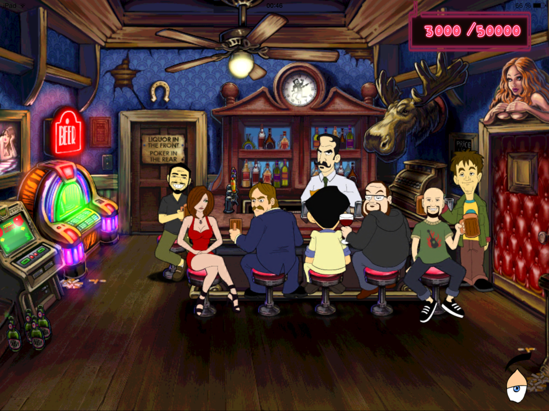 Leisure Suit Larry: Reloaded (iPad) screenshot: Inside the bar