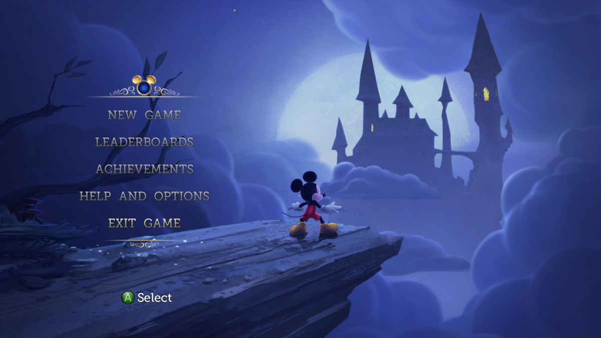 Castle of Illusion Starring Mickey Mouse (Windows) screenshot: Main menu