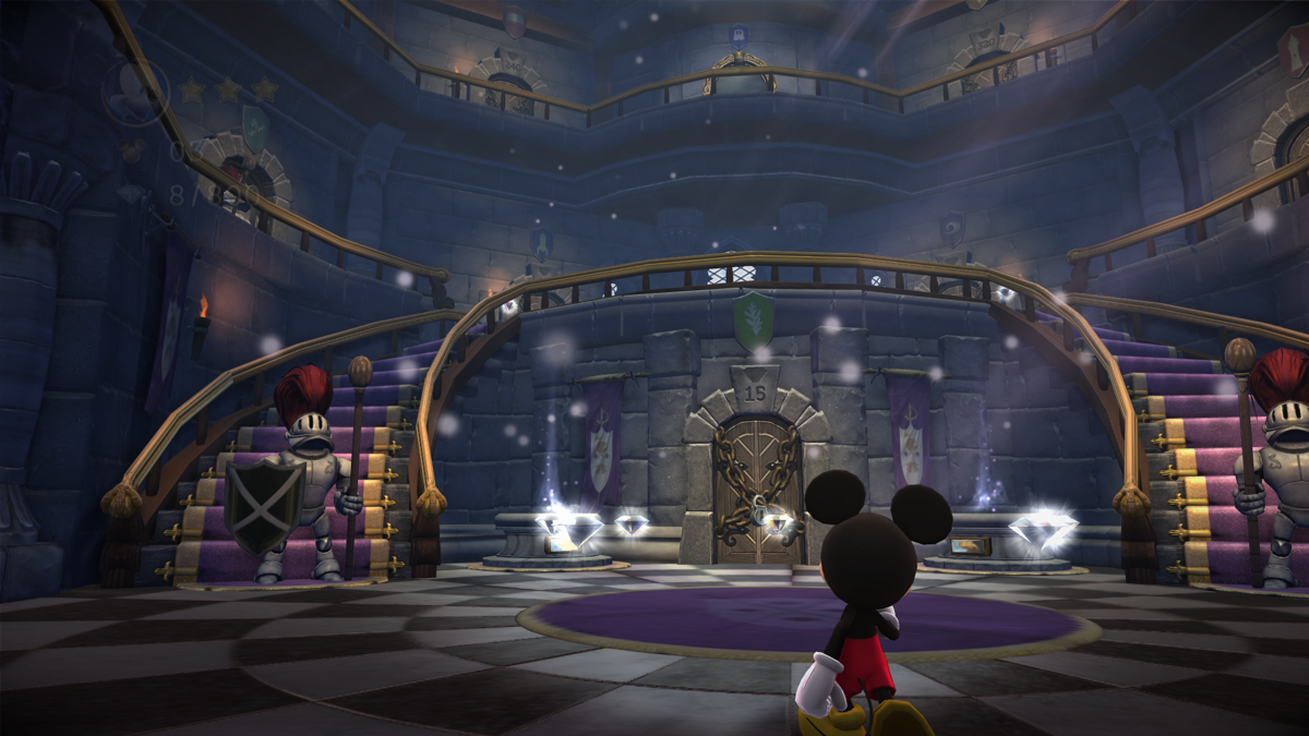 Castle of Illusion Starring Mickey Mouse (Windows) screenshot: Mickey can wander around the castle of illusion in full 3D