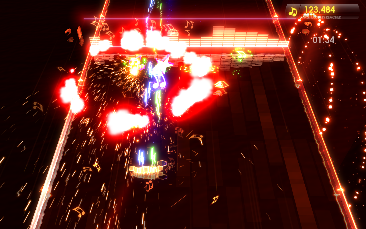 Symphony (Windows) screenshot: Some enemies release a large shock wave when killed - better stay out of it