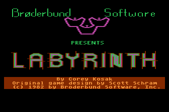 Labyrinth (Atari 8-bit) screenshot: Title Screen