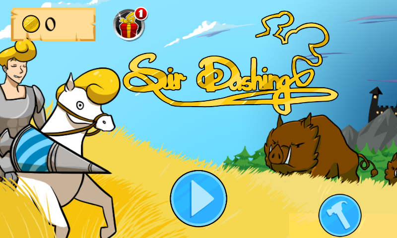 Sir Dashing (Android) screenshot: Title screen