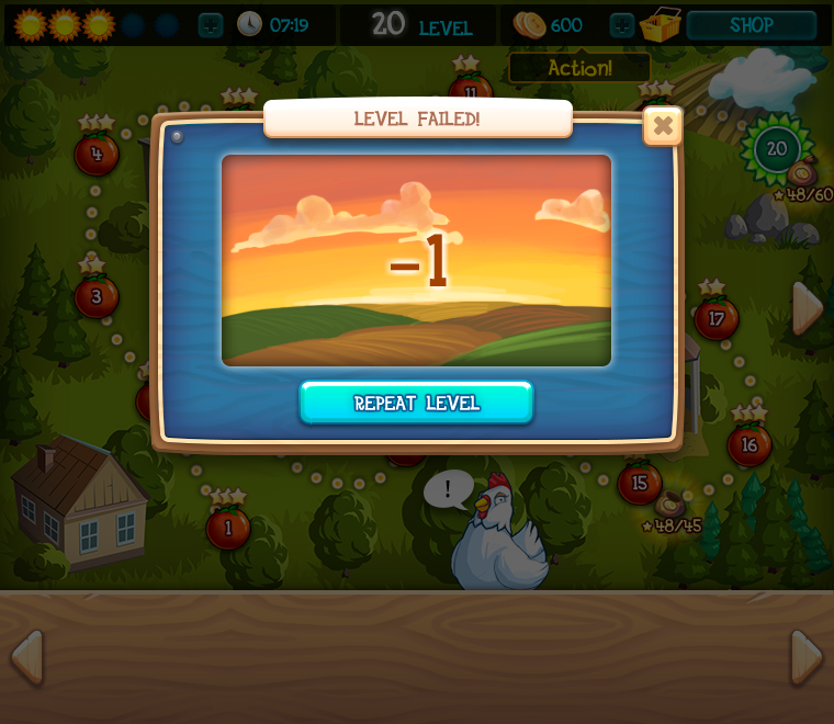 Screenshot of Funny Farm (Browser, 2014) MobyGames