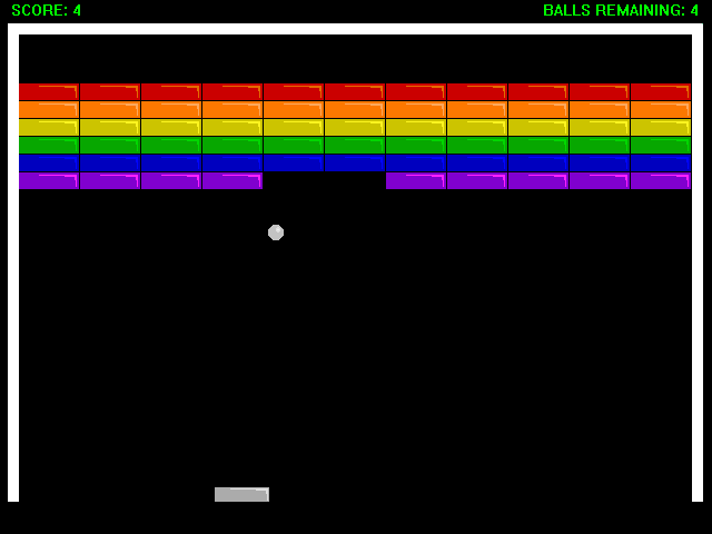 Super Brickout (Windows) screenshot: Classic Brickout