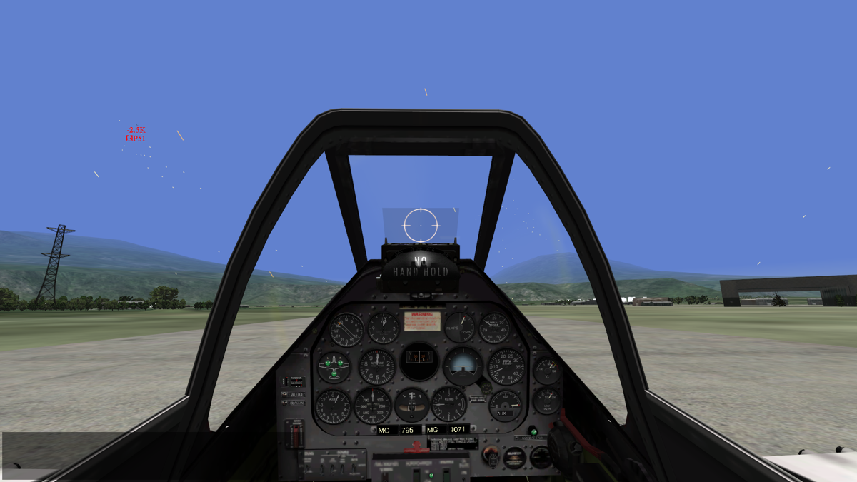 Aces High (Windows) screenshot: Starting an offline training match (version 2.32)